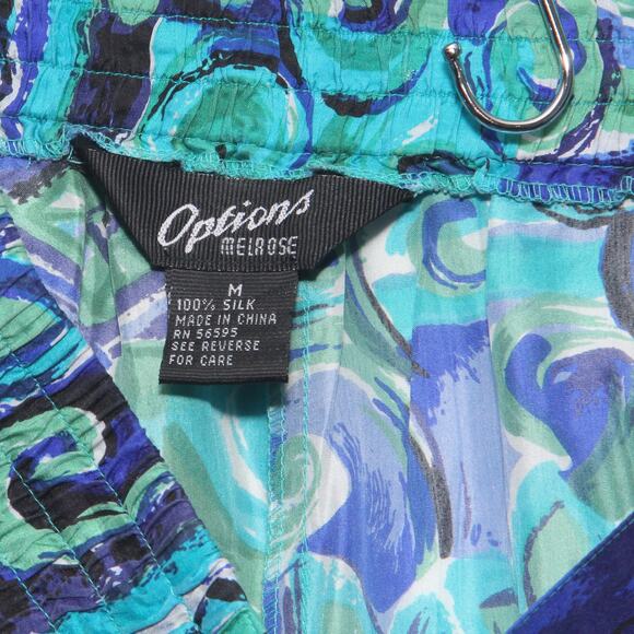 Vintage Options Melrose 100% Silk floral culottes Size M by Options Melrose - Picture 7 of 8